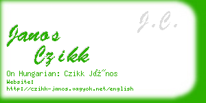 janos czikk business card